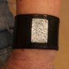 Wrist Cuff with precious white metal
